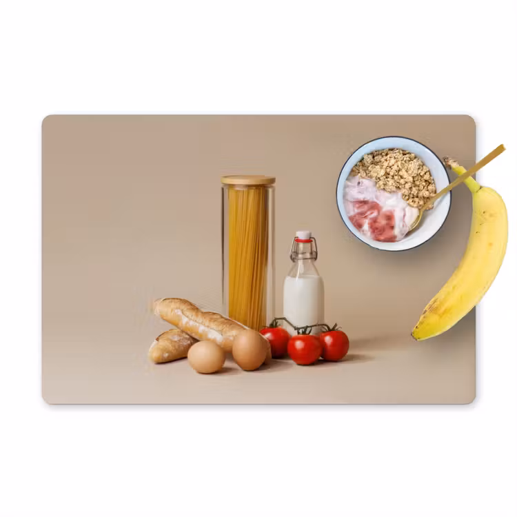 Tovagliette - Spaghetti - Latte - Pomodori - Uova - Pane — 1