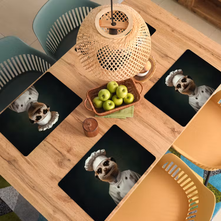 Tovaglietta in vinile - Animale - Cuoco - Meerkat — 3