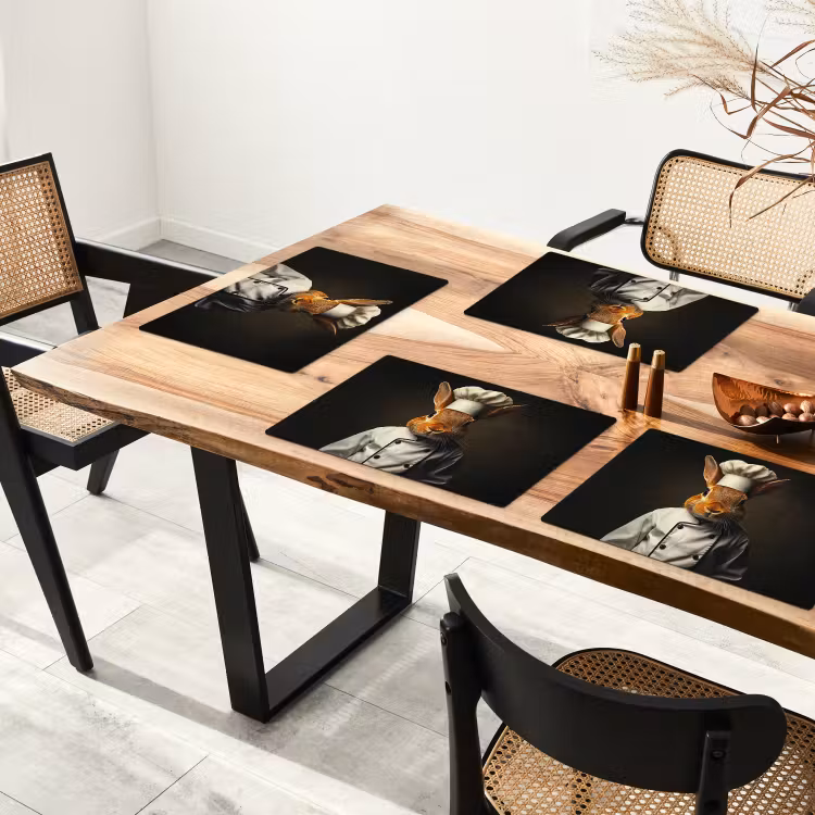Tovaglietta in vinile - Coniglio - Cuoco - Animale — 4