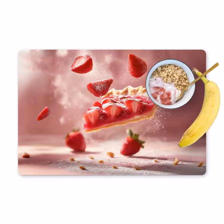 Tovagliette - Fragola - Torta - Cibo - Rosa — 1