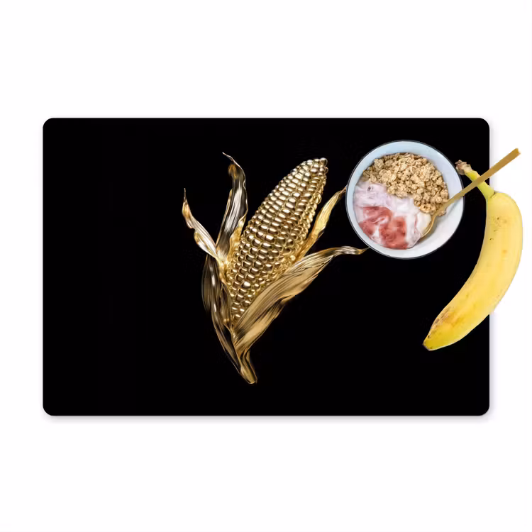 Tovagliette - Mais - Cibo - Oro - Nero — 1