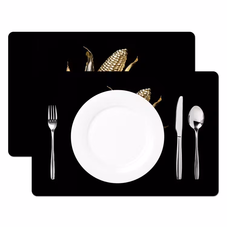 Tovagliette - Mais - Cibo - Oro - Nero — 2