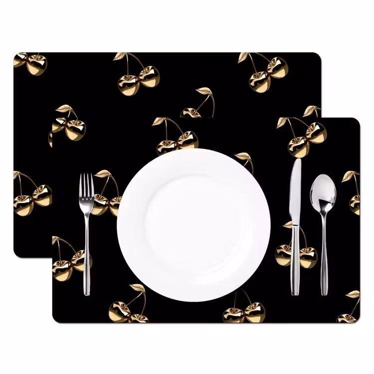 Tovagliette - Motivo - Ciliegio - Oro - Cromo — 2