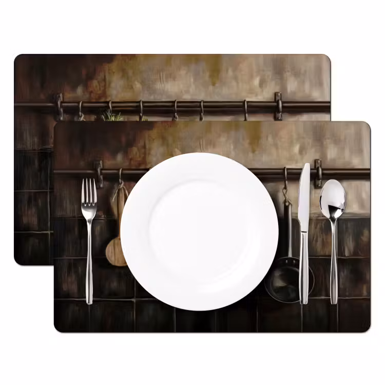Tovagliette - Utensili da cucina - Rustico - Piastrelle - Spezie — 2