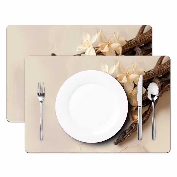 Tovagliette - Vaniglia - Floreale - Beige — 2
