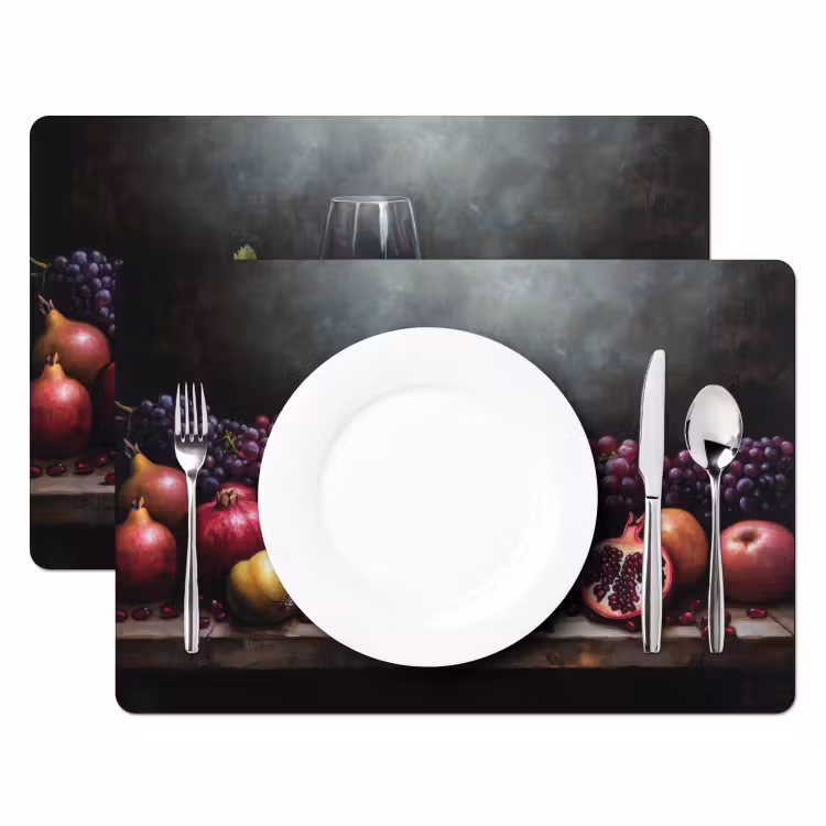 Tovagliette - Vino - Frutta - Natura morta — 2