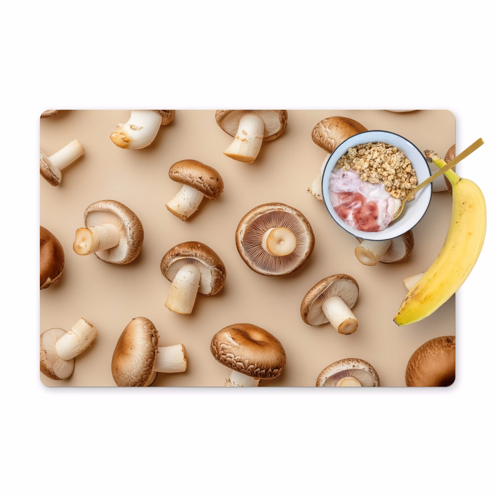 Tovagliette - Funghi di castagno - Beige — 1
