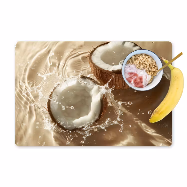 Tovagliette - Acqua di cocco - Acqua - Beige - Spruzzi — 1