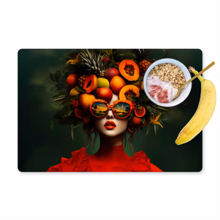 Tovagliette - Donna - Frutta - Papaya - Ananas — 1