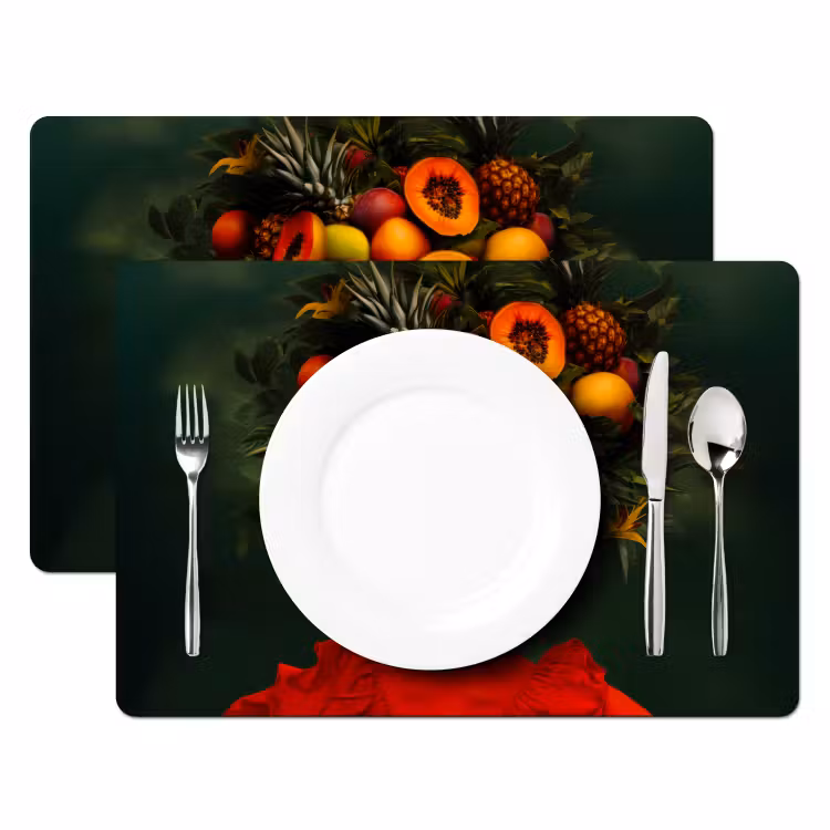 Tovagliette - Donna - Frutta - Papaya - Ananas — 2