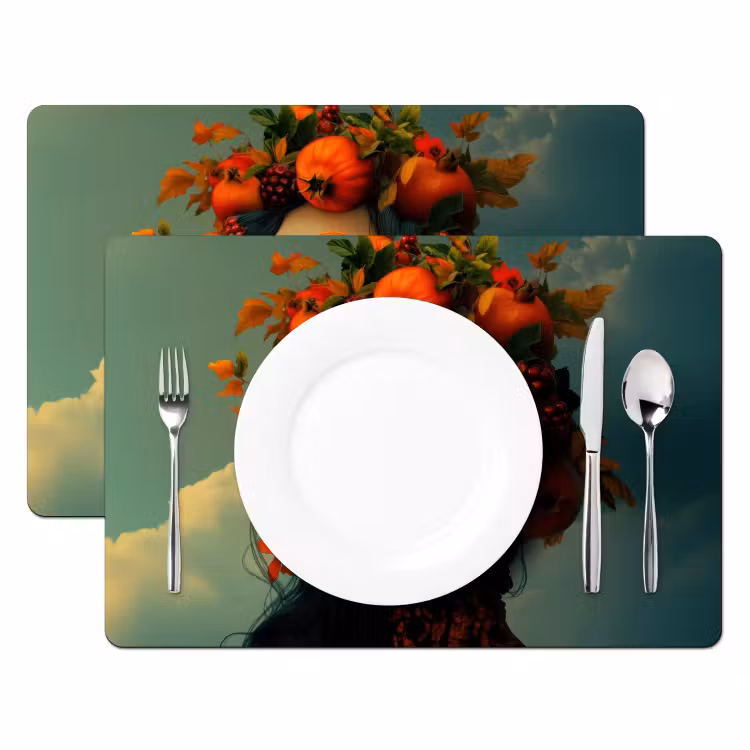 Tovagliette - Donna - Melograno - Autunno - Occhiali da sole — 2