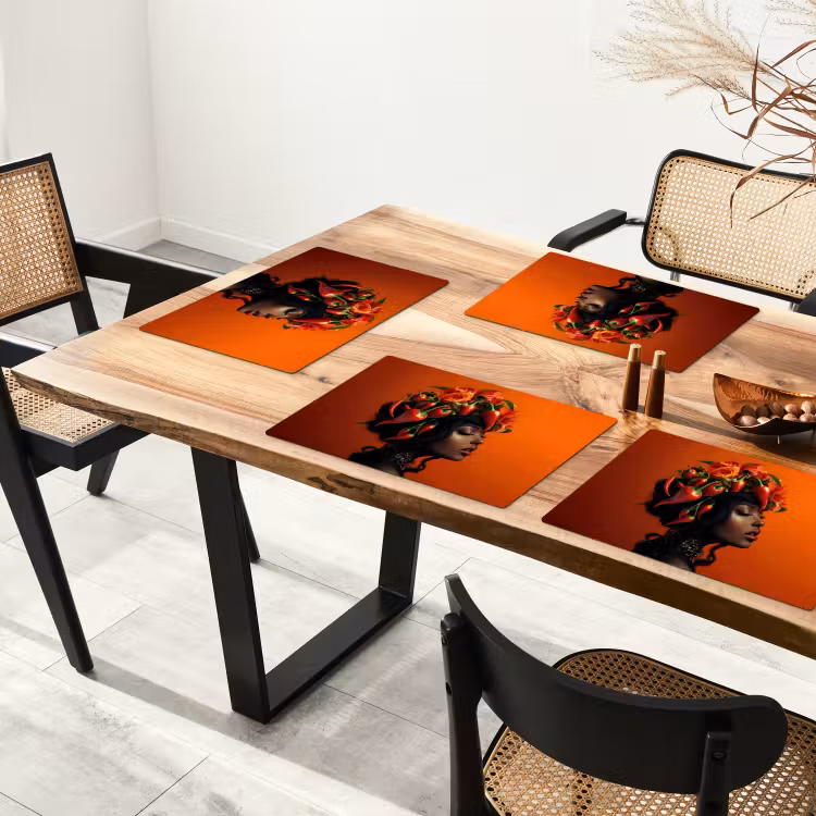 Tovagliette - Donna - Peperoncino - Fiori — 4