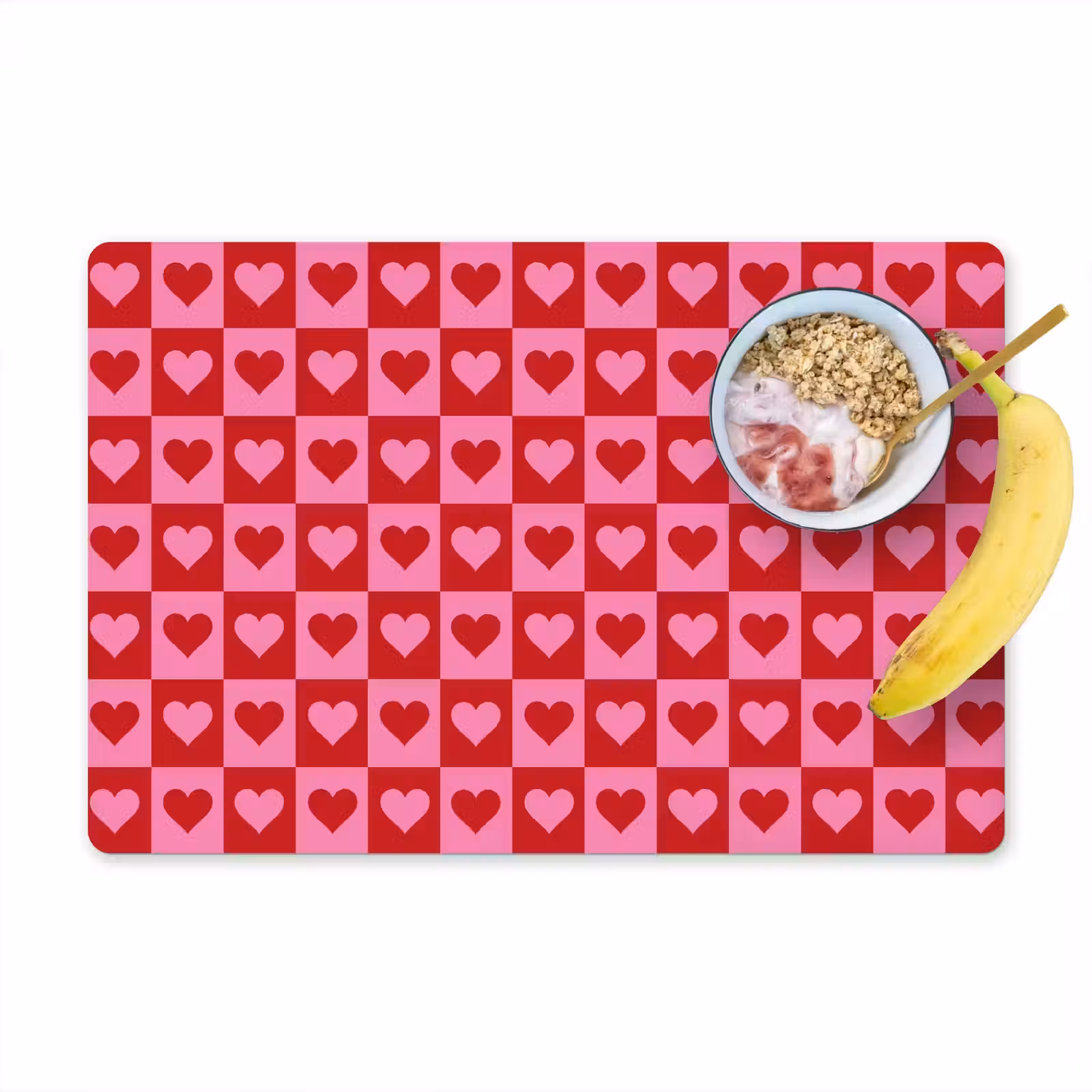 Tovagliette - Rosso - Rosa - Scacchiera - San Valentino — 1