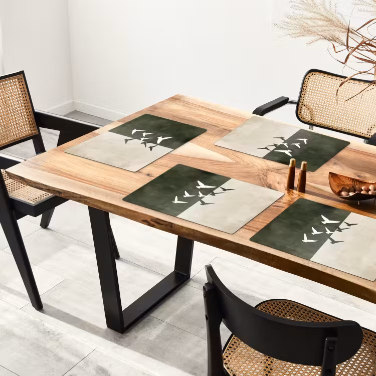 Tovagliette - Japandi - Uccello - Verde — 4