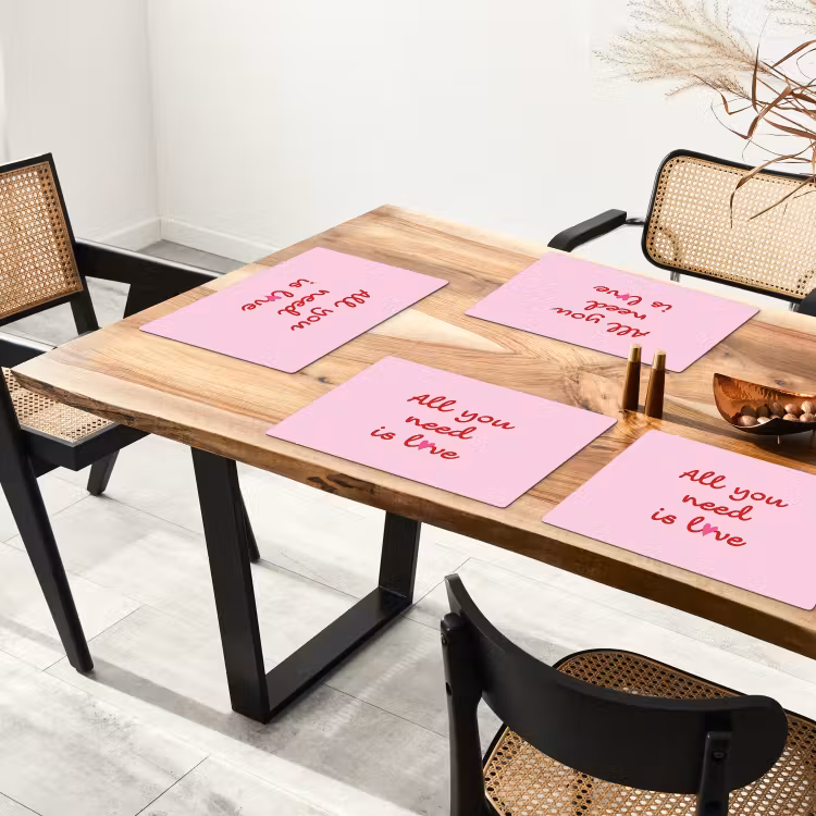 Tovagliette - Testo - Rosa - Amore - Cuore — 4