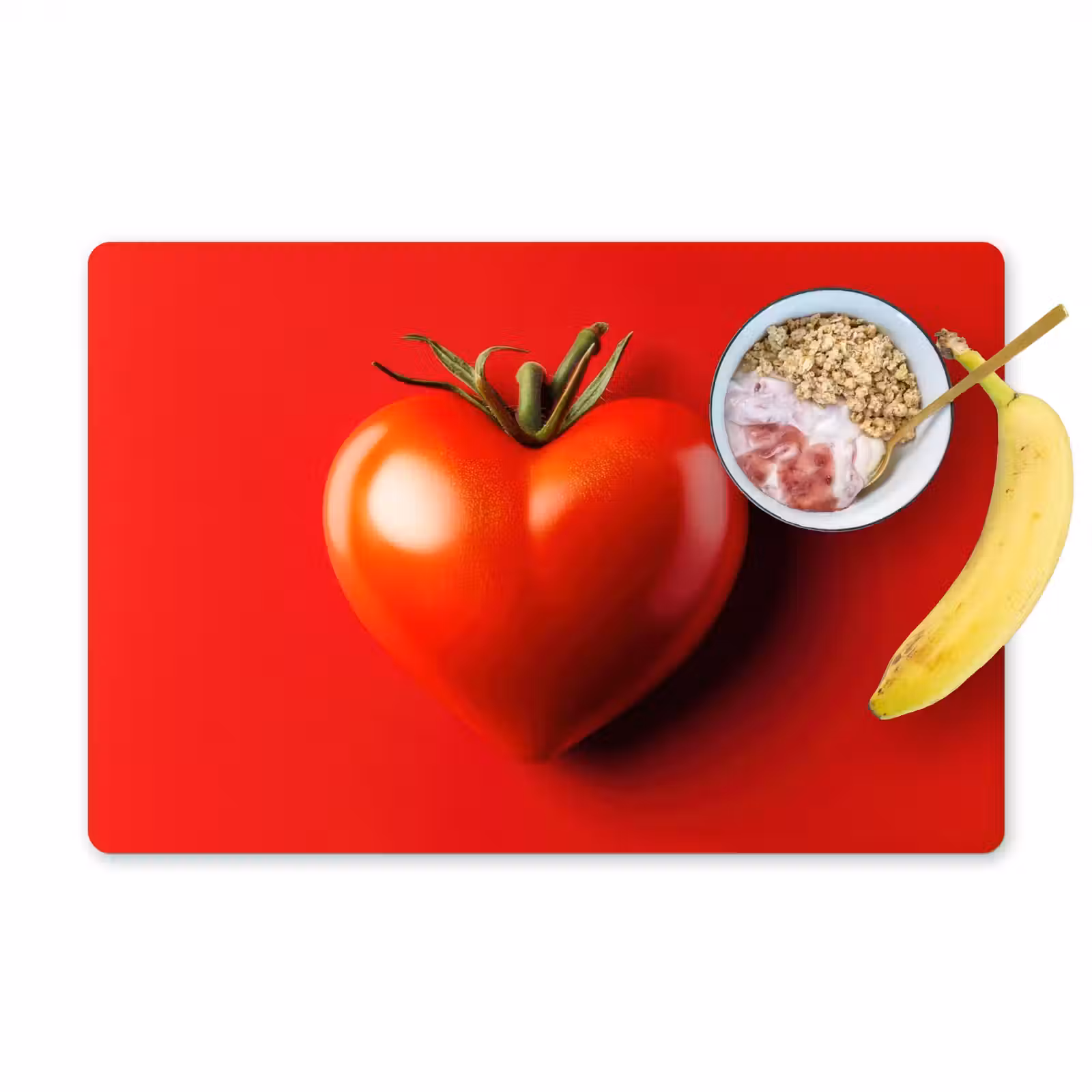 Tovaglietta in vinile - Pomodoro - Rosso - Cuore — 1
