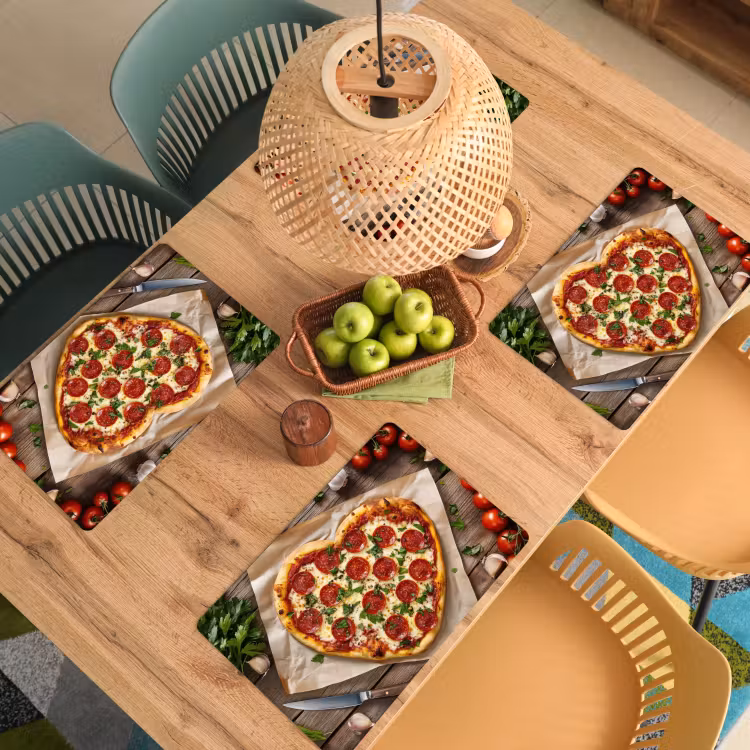 Tovaglietta in vinile - Pizza - Cuore - Peperoni - Pomodoro — 3