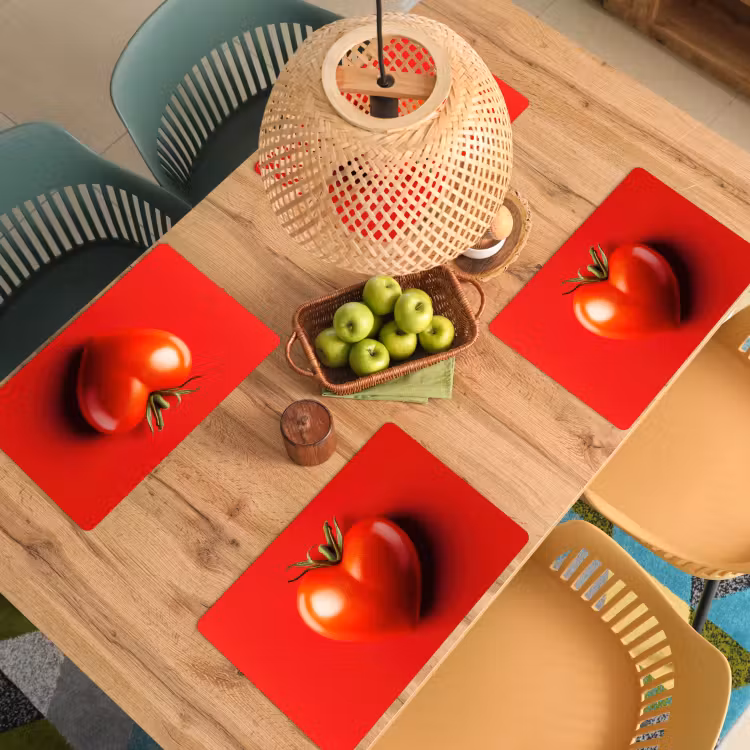 Tovaglietta in vinile - Pomodoro - Rosso - Cuore — 3