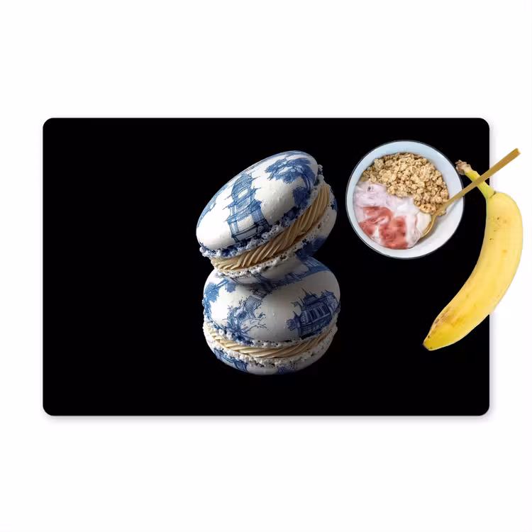 Tovagliette - Cibo - Amaretti - Blu Delft - Biscotti — 1