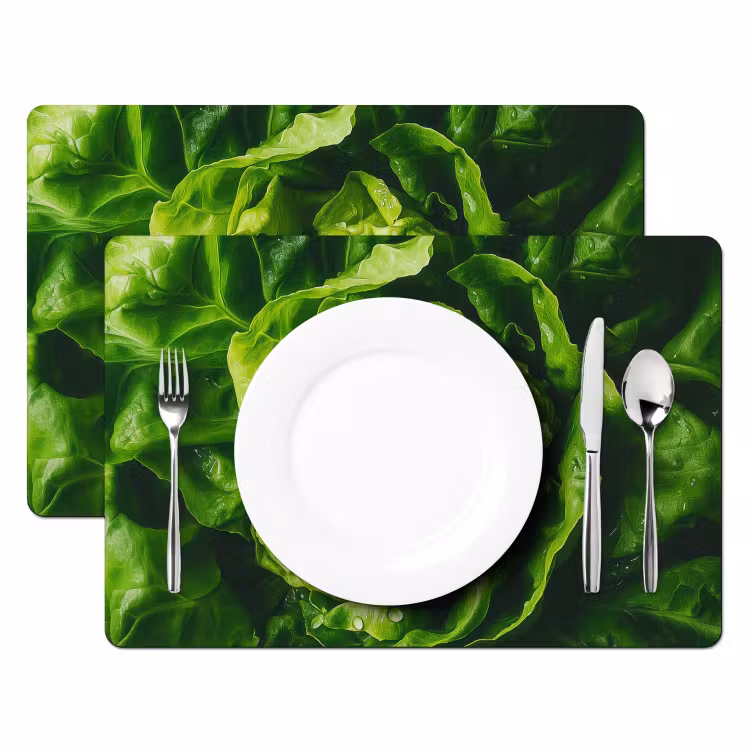 Tovaglietta in vinile - Verdure - Lattuga - Verde — 2