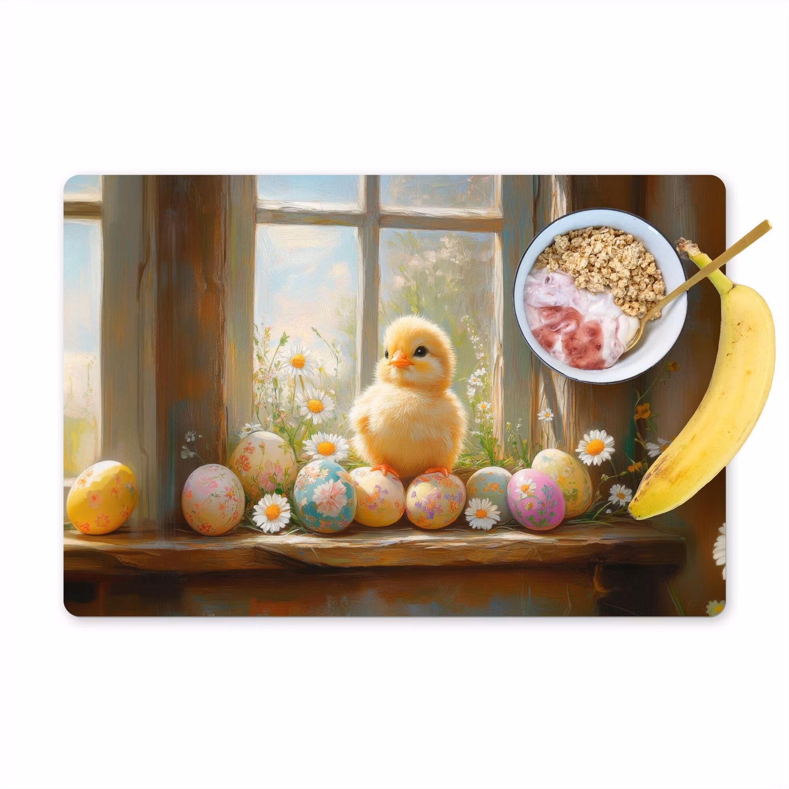 Tovaglietta – 6 pezzi - Pulcino - Finestra - Uova di Pasqua — 1