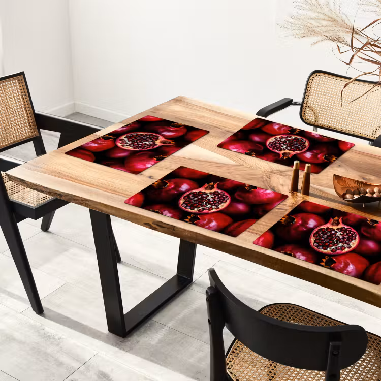 Tovaglietta in vinile - Melograno - Rosso - Frutta — 4