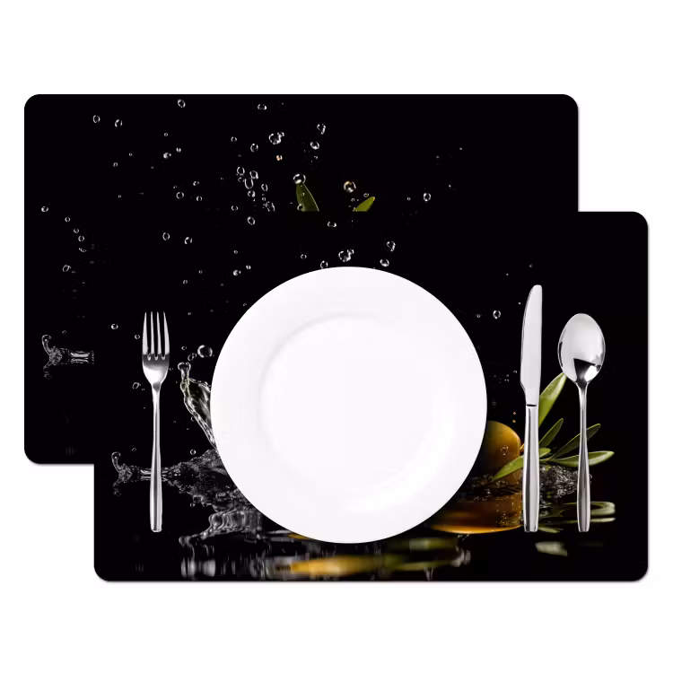 Tovaglietta in vinile - Olive - Verde - Acqua - Nero — 2