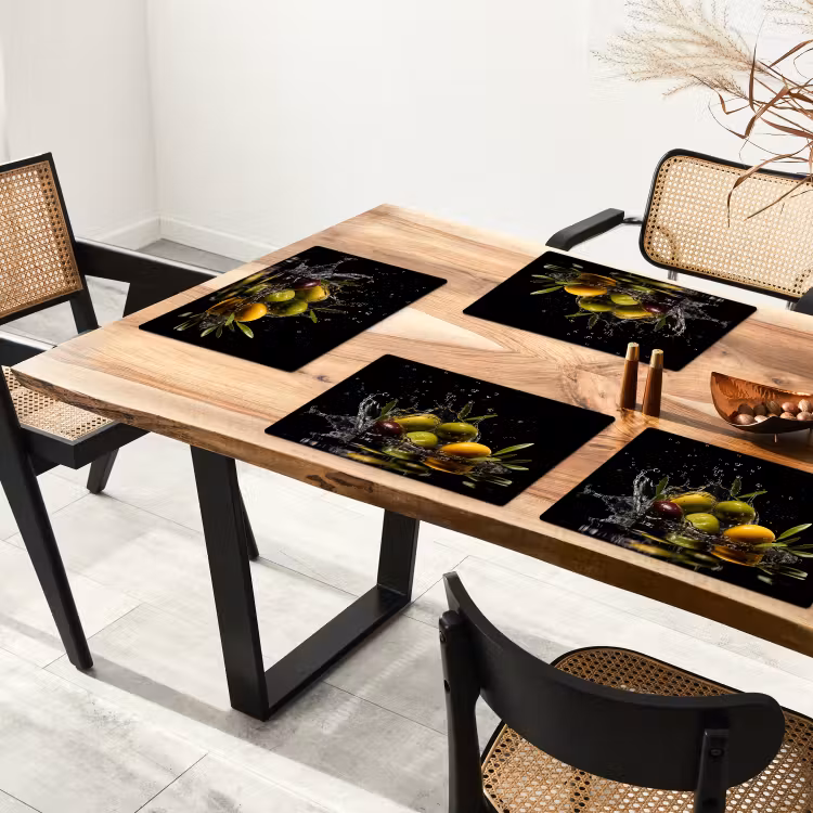 Tovaglietta in vinile - Olive - Verde - Acqua - Nero — 4