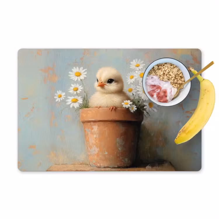 Tovaglietta – 6 pezzi - Vaso di fiori - Pulcino - Fiori — 1