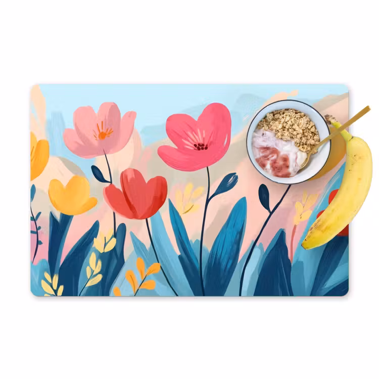 Tovaglietta in vinile - Illustrazione - Fiori - Colorati — 1