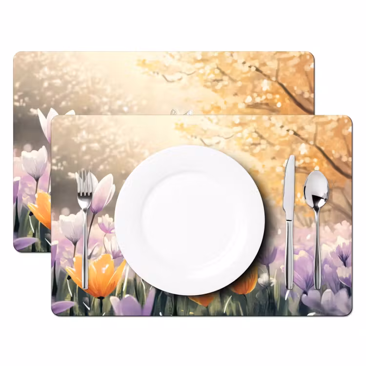 Tovaglietta in vinile - Violette - ape - luce del sole — 2