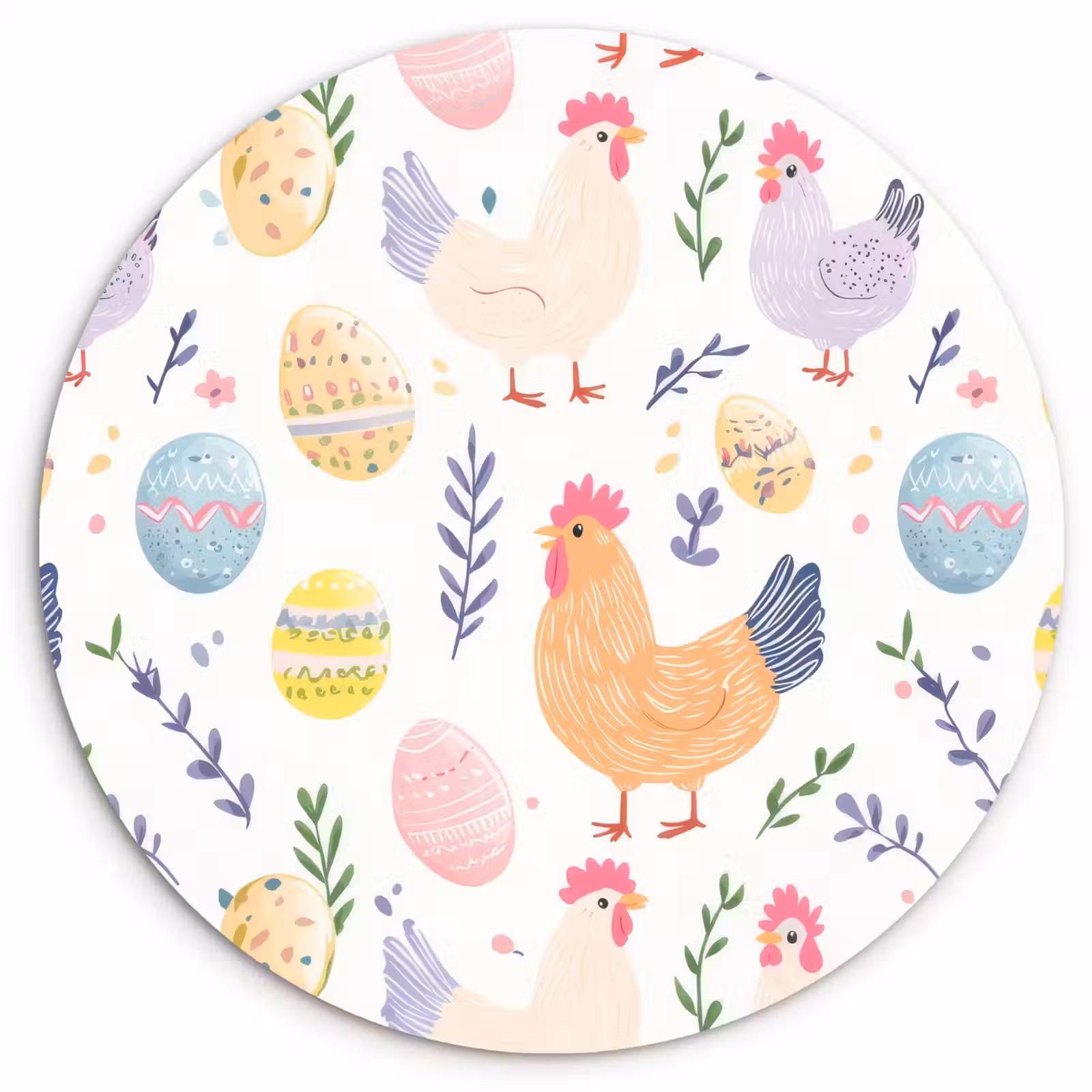 Quadro rotondo - modello pollo — 1