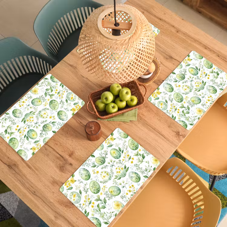 Tovaglietta – 6 pezzi - Modello - Verde - Uova — 3