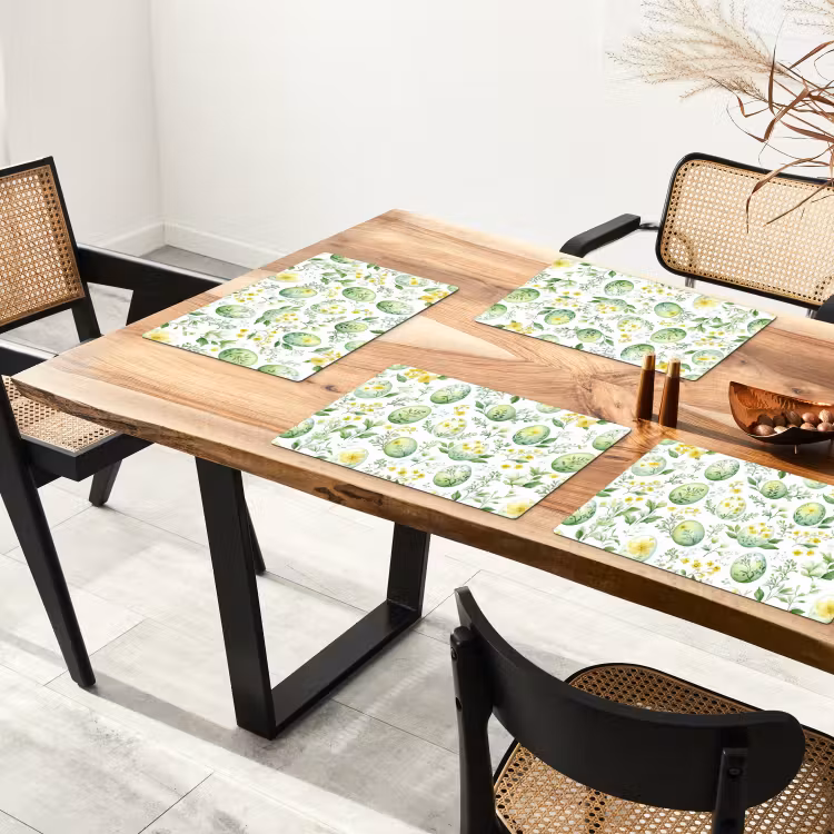 Tovaglietta – 6 pezzi - Modello - Verde - Uova — 4