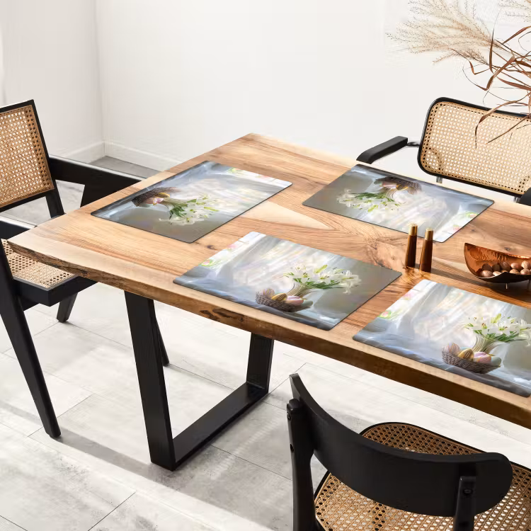 Tovaglietta – 6 pezzi - Vaso - Uova - Fiori — 4