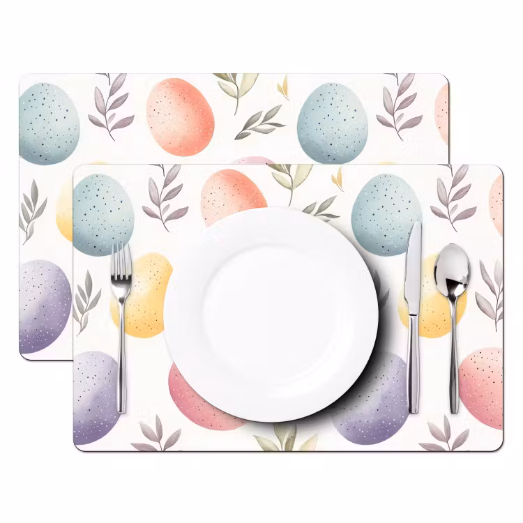 Tovaglietta – 6 pezzi - Uova - Colorate - Motivo — 2