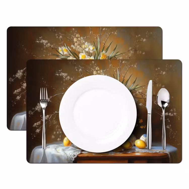 Tovaglietta – 6 pezzi - Uova di Pasqua - Natura morta - Vaso — 2