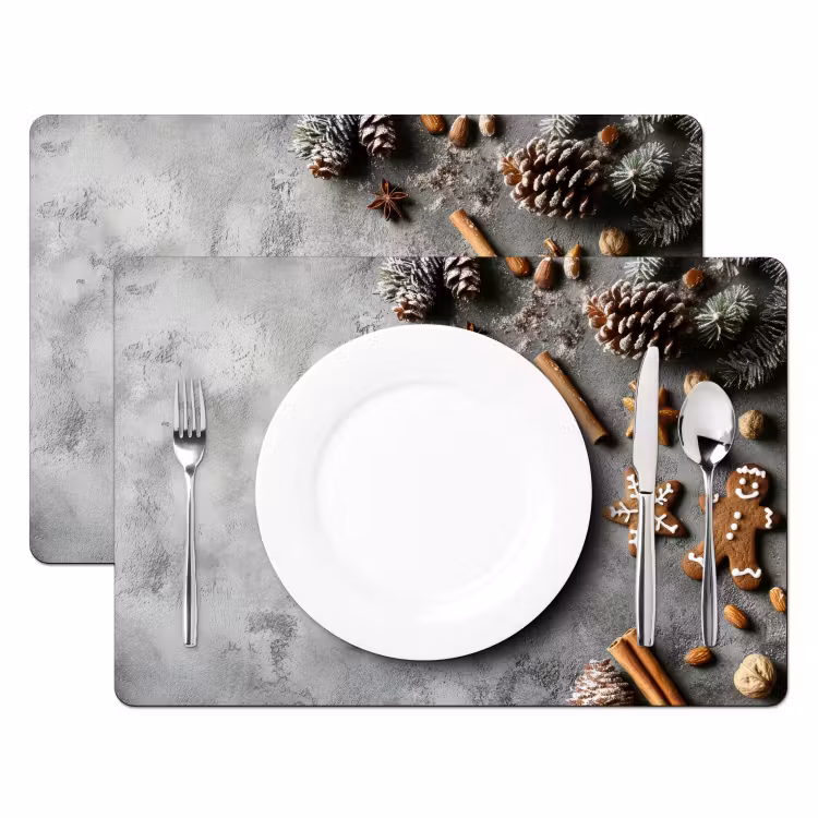 Tovagliette - Natale - Cottura - Grigio - Rurale — 2