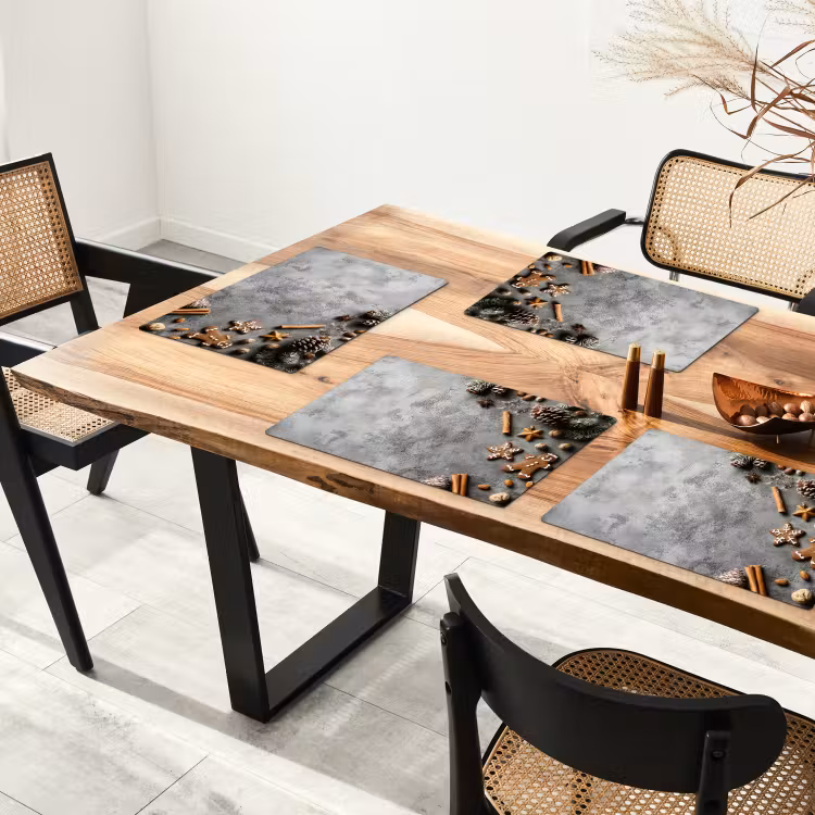 Tovagliette - Natale - Cottura - Grigio - Rurale — 4