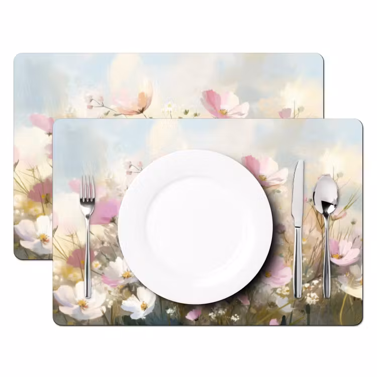 Tovaglietta in vinile - Citazione - Fiori - Pittoresco — 2
