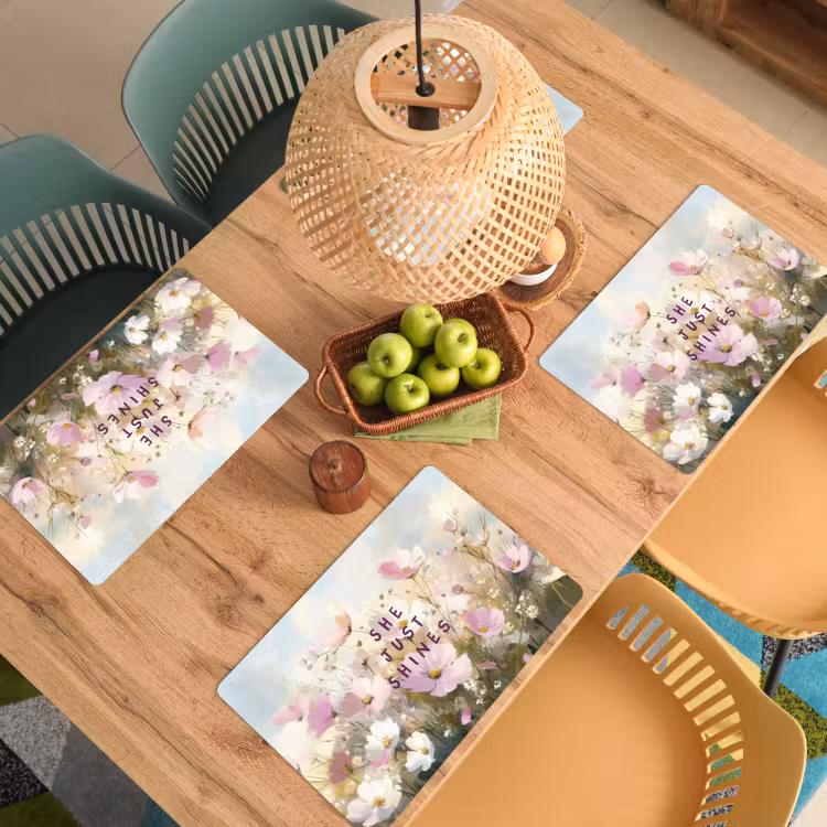 Tovaglietta in vinile - Citazione - Fiori - Pittoresco — 3