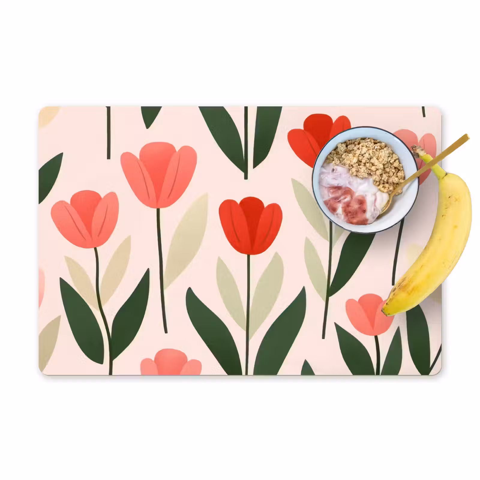 Tovaglietta in vinile - Tulipani - Moderni - Rosa — 1