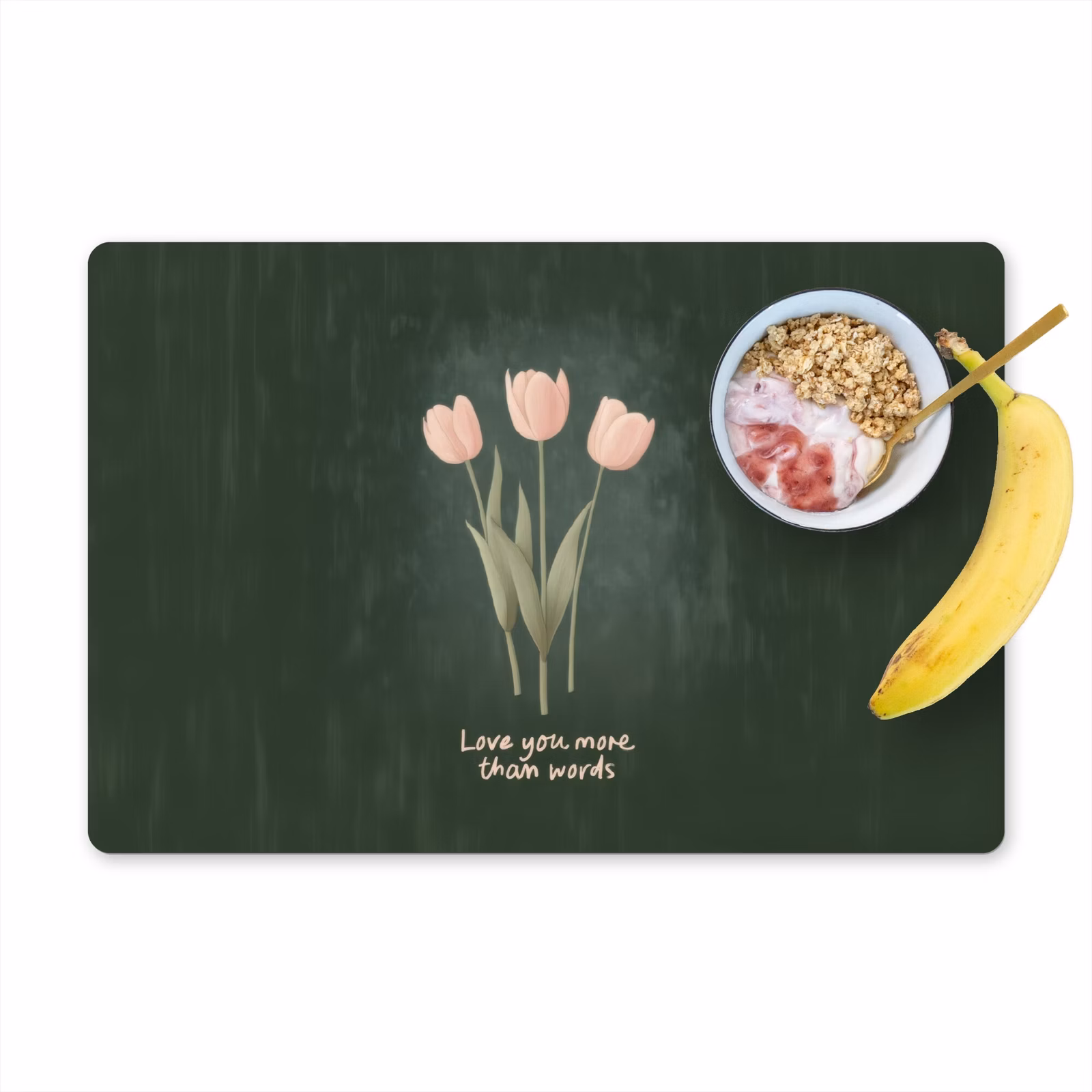 Tovagliette - Tulipani - Rosa - Testo - Amore — 1
