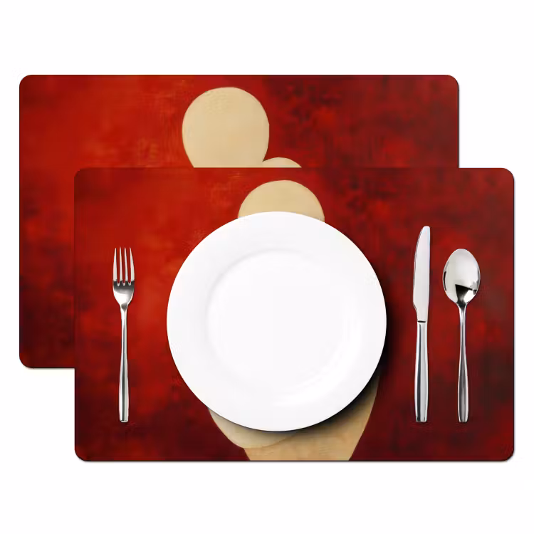 Tovagliette - Astratto - Madre - Bambino - Rosso — 2