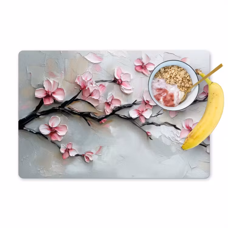 Tovaglietta in vinile - Fiore - Artistico - Rosa - Sakura — 1