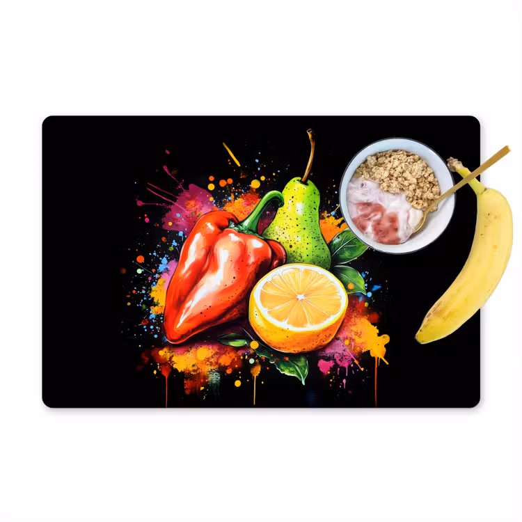 Tovagliette - Pepe - Pera - Limone - Graffiti - Vernice - Astratto — 1