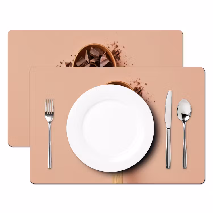 Tovagliette - Cioccolato - Legno - Cucchiaio — 2