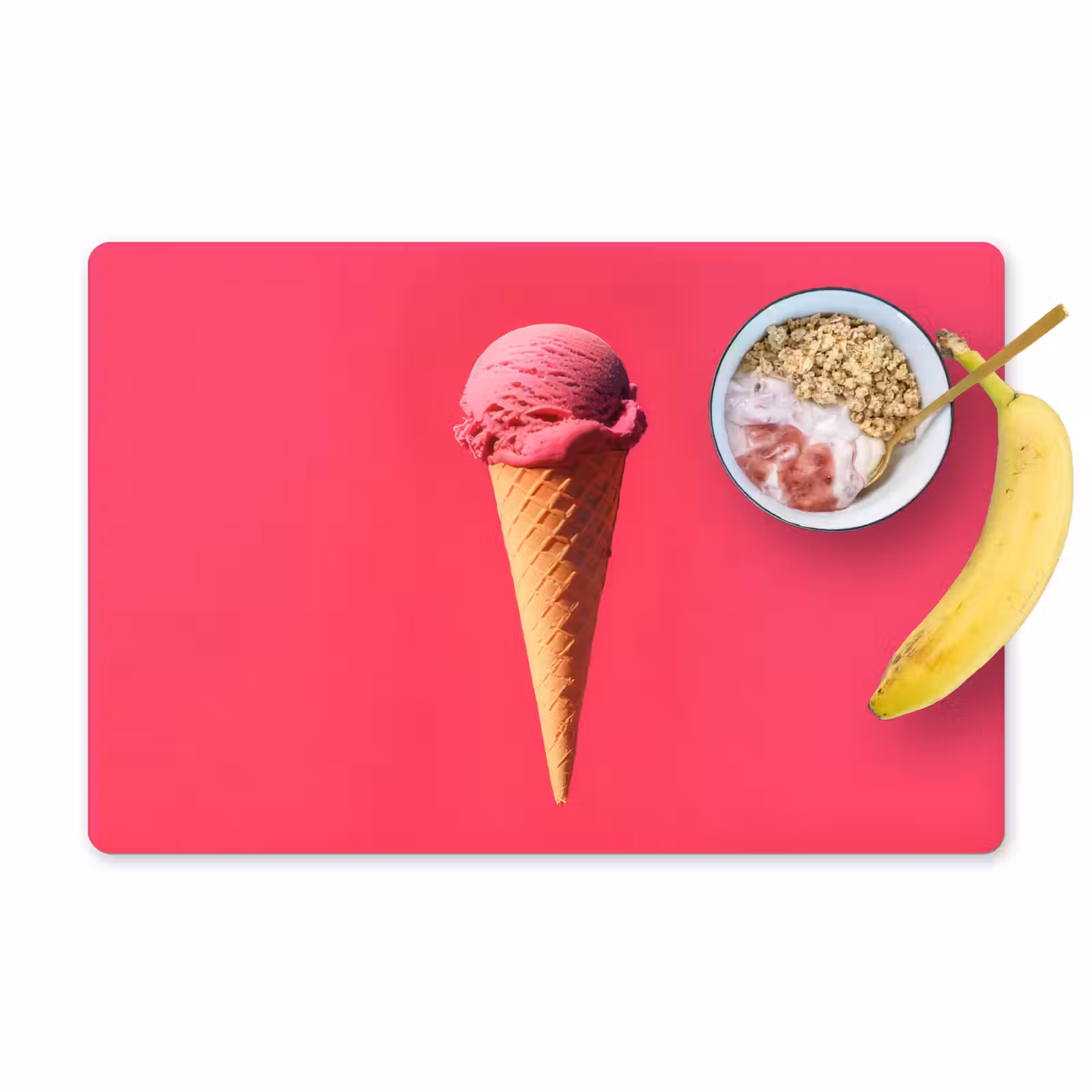 Tovagliette - Paletta per gelato - Rosa - Corno — 1