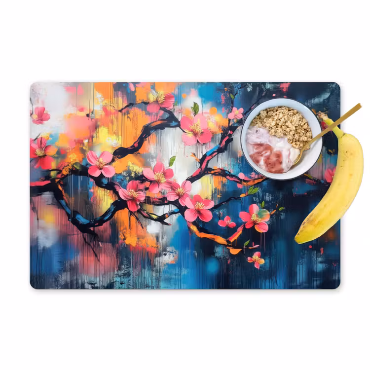 Tovagliette - Fiori - Ramo - Artistico - Rosa — 1