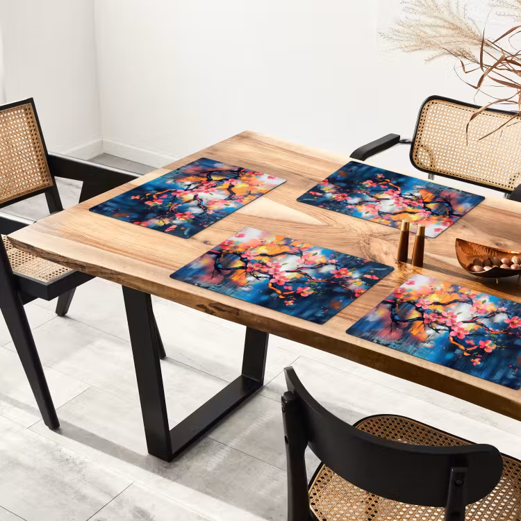 Tovagliette - Fiori - Ramo - Artistico - Rosa — 4